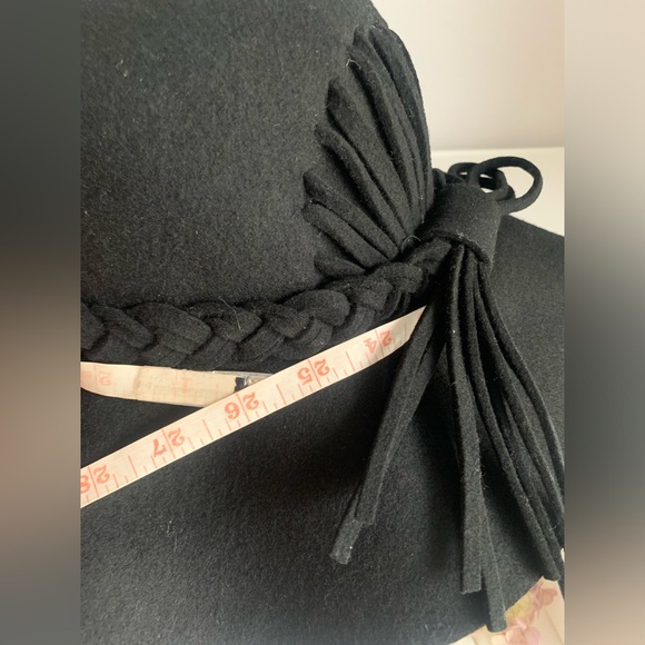 Bebe 100% Wool Black Flex Soft Felt Hat Wide Brim main image 4